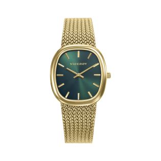 RELOJ VICEROY SRA ACERO MALLA IP DORADO ESF VERDE 