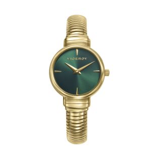 RELOJ VICEROY SRA ACERO IP DORADO MALLA ESLABON ESF VERDE