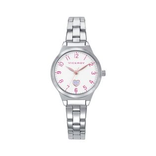 RELOJ VICEROY NIÑA BRAZALETE ACERO CORAZÓN 
