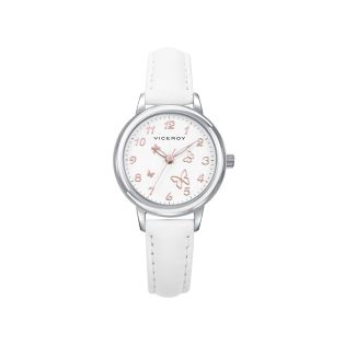 RELOJ VICEROY NIÑA CORREA MATERIAL BLANCA ESF. BLANCA MARIPOSAS 