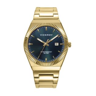 RELOJ VICEROY CAB ACERO IP DORADO BRAZALETE ESF VERDE