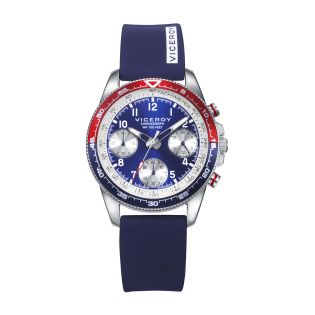 RELOJ VICEROY NIÑO CORREA GOMA AZUL  CRONOGRAFO ESFE AZUL 