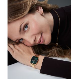 RELOJ VICEROY SRA RECTANGULAR ACERO BRAZALETE IP DORADO ESF VERDE