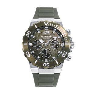 RELOJ VICEROY CAB ACERO CRONO CAUCHO Y ESF VERDE