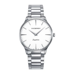 RELOJ VICEROY CAB ACERO BRAZALETE ESF BLANCA ZAFIRO SWISS MADE