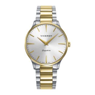 RELOJ VICEROY CAB ACERO BRAZALETE BICOLOR ZAFIRO SWISS MADE