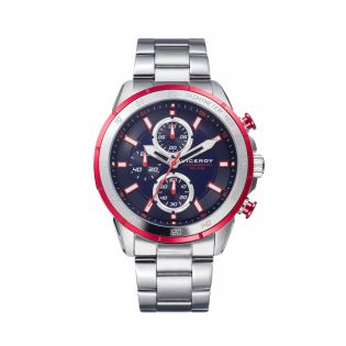 RELOJ VICEROY CAB ACERO ALUMINIO ROJO CRONOGRAFO 
