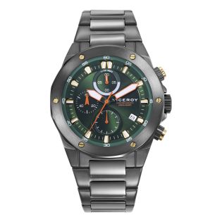 RELOJ VICEROY CAB CRONOGRAFO BRAZALETE ACERO IP NEGRO ESF VERDE