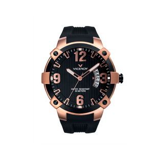 RELOJ VICEROY ACERO IP NEGRO Y ROSA CAB CORREA 