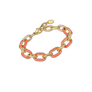 PULSERA LOTUS STYLE SRA ACERO CHAP CORAL