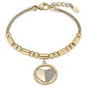 PULSERA LOTUS STYLE SEÑORA ACERO IP DORADO CORAZÓN 