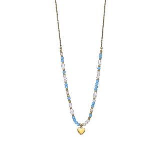 COLGANTE LOTUS STYLE SRA ACERO CHAPADO-PERLA AZ