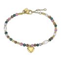 PULSERA LOTUS STYLE SRA ACERO CHAPADO-PERLA MULTI