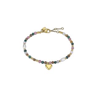 PULSERA LOTUS STYLE SRA ACERO CHAPADO-PERLA MULTI