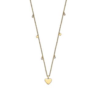 COLGANTE LOTUS STYLE SRA ACERO CHAPADO CORAZON