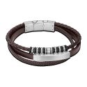 PULSERA LOTUS STYLE CAB ACERO MARRON