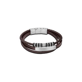PULSERA LOTUS STYLE CAB ACERO MARRON