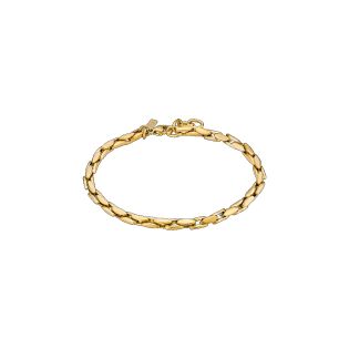 PULSERA LOTUS STYLE CABALLERO ACERO IP DORADO MATE 