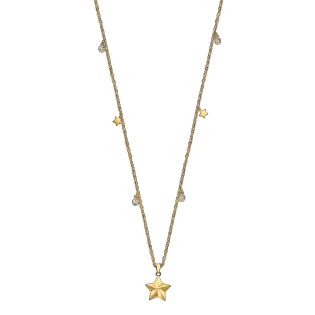 COLGANTE LOTUS STYLE SRA ACERO CHAPADO ESTRELLA