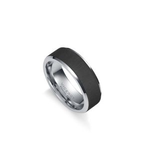ANILLO VICEROY ACERO IP NEGRO TEXTURA