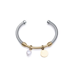 PULSERA VICEROY ACERO IP DORADO PERLA