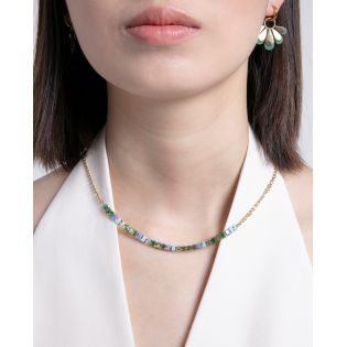 COLGANTE VICEROY ACERO IP DORADO CRISTALES SRA