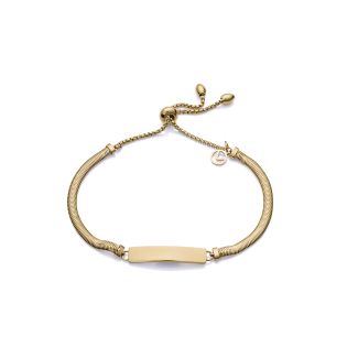 PULSERA VICEROY ACERO IP DORADO PLACA