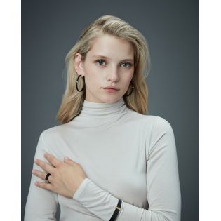 PULSERA VICEROY ACERO IP NEGRO Y DORADO CIRCONITAS 