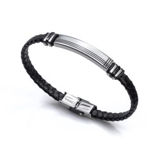 PULSERA VICEROY ACERO Y PIEL CAB FASHION