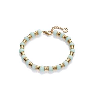 PULSERA VICEROY ACERO DORADO Y PIEDRAS NATURALES