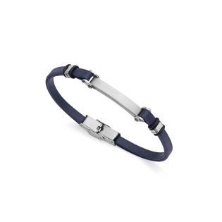 PULSERA VICEROYCAB ACERO PIEL AZUL