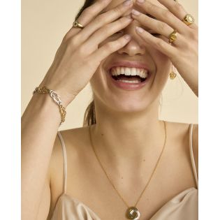 COLGANTE VICEROY SRA ACERO BICOLOR AROS