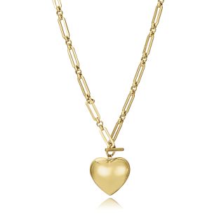 COLGANTE VICEROY FASHION  ACERO IP DORADO CORAZÓN 