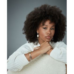 PULSERA VICEROY SEÑORA ACERO IP BITONO CIRCONITAS 