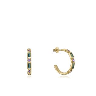 PENDIENTES VICEROY PLATA DE LEY BAÑO ORO CIRCONITAS