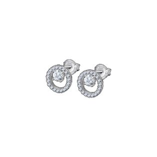 PENDIENTES LOTUS SILVER SRA REDONDO CIRCONITAS
