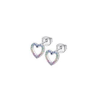 PENDIENTES LOTUS SILVER SRA CORAZON MULTICOLOR