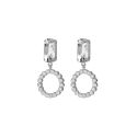 PENDIENTES VICTORIA CRUZ PLATA DE LEY CRISTAL TRASPARENTE