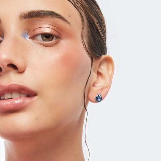 PENDIENTES VICTORIA CRUZ PLATA DE LEY RODIADA CRISTAL BASIC