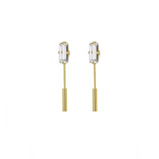 PENDIENTES VICTORIA CRUZ PLATA DE LEY CHAPADA CRISTAL