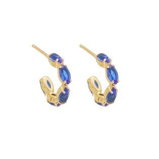 PENDIENTES VICTORIA CRUZ PLATA DE LEY ETNICA SAPPHIRE 