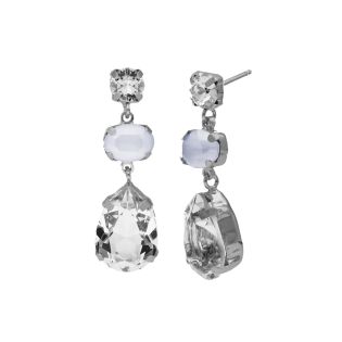 PENDIENTES VICTORIA CRUZ PLATA DE LEY CRISTAL