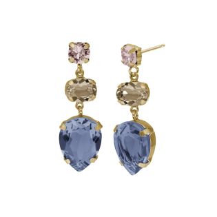 PENDIENTES VICTORIA CRUZ PLATA DE LEY CRISTAL