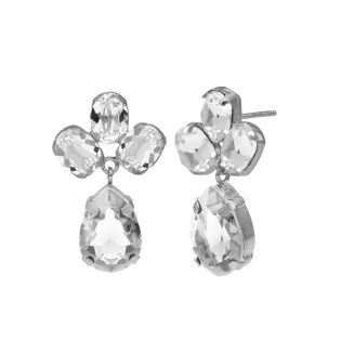 PENDIENTES VICTORIA CRUZ PLATA DE LEY CRISTAL
