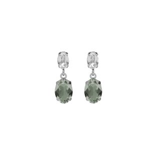 PENDIENTES VICTORIA CRUZ PLATA DE LEY RODIADA CRISTAL