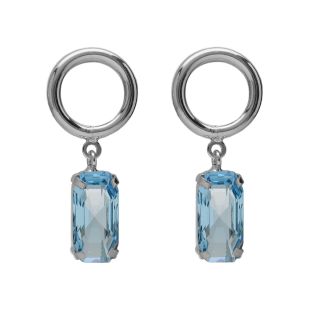 PENDIENTES VICTORIA CRUZ PLATA DE LEY CRISTAL