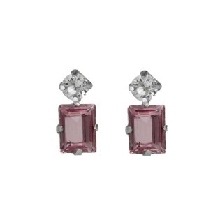 PENDIENTES VICTORIA CRUZ PLATA DE LEY PEGADO TUYYO LIGHT AMETHYST