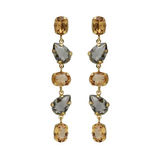 PENDIENTES VICTORIA CRUZ PLATA DE LEY CHAPADA CIRCONITAS COLOR