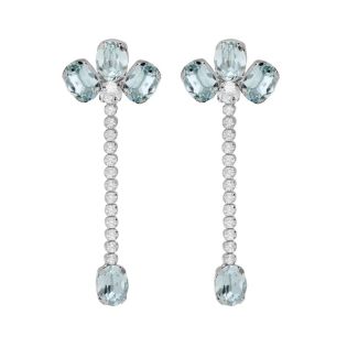 PENDIENTES VICTORIA CRUZ PLATA DE LEY CRISTAL COLOR