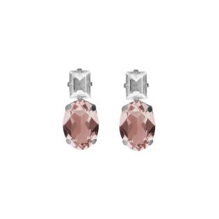 PENDIENTES VICTORIA CRUZ PLATA DE LEY RODIADA CRISTAL COLOR